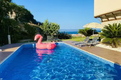 Luxury Villa Pefkochori with fantastic sea view