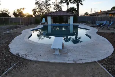 Bio Hacking farm house with resort style pool