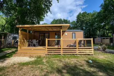 Image de Mobil-Home Premium 29m² Bahia - 2 chambres + terrasse couverte +Lv + Tv + Clim 4 personnes