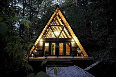 Image de The Raven A-Frame - Modern Woodland Retreat near Hocking Hills and Ou Campus