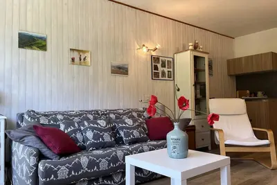 Image de Studio confortable, idéal pour 4, avec balcon, proche pistes et centre bourg!
