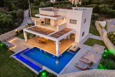 Image de New-build Villa Logari Chania Heated private pool and Roofgarden with jacuzzi