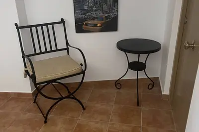 Rural apartment with patio