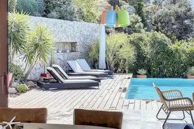 Image de Superbe villa, vue mer coucher de soleil, piscine chauffée, 4 chambres