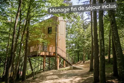 Image de Cabane insolite dans les Cévennes - Les Sous-Bois de la Bastide