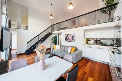 Image de Křižíkova loft with 3 bedrooms and parking