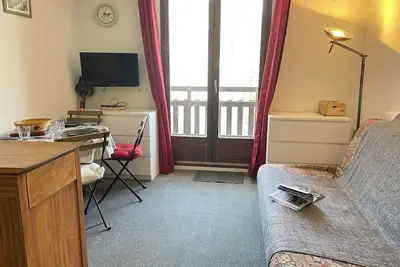 Studio calme 4 pers, Risoul 1850, proche centre, casier à ski