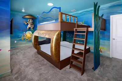 Image de Aquatic Adventure | Beach Retreat w Pvt Pool, Casino, Theater, Ocean Themed Br
