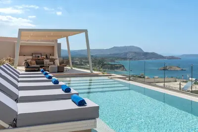 Image de Seaview Lux - Maison de vacances moderne avec piscine privée à Plaka, Crète