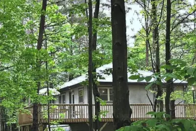 Image de Cabin on wooded ridge, stair-free, 2 bedrm, child & pet friendly, AirBB Superhost