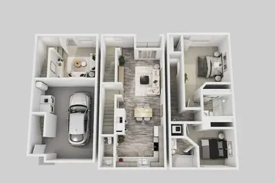 Image de Spacious 3-Story, 2 Bedroom 2. 5 Bathroom Townhome