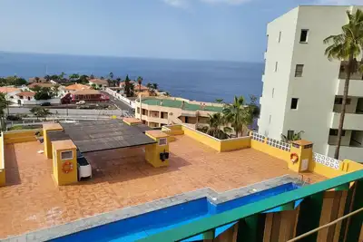 Image de Balcon, vue mer, WiFi, A/C, piscine, 100 mts. de la plage