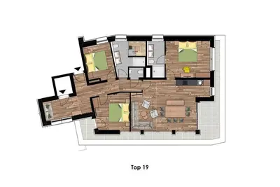 Image de Top 19 Penthouse with sauna - Wildbach Lodge Dienten