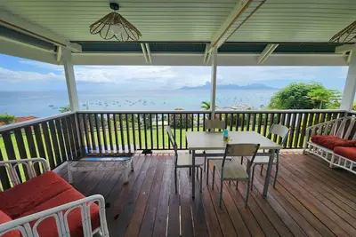 Image de Maison avec vue imprenable sur lagon et Moorea
