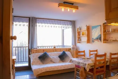 Image de Appart. cosy style montagne avec chambre balcon et vue exceptionnelle