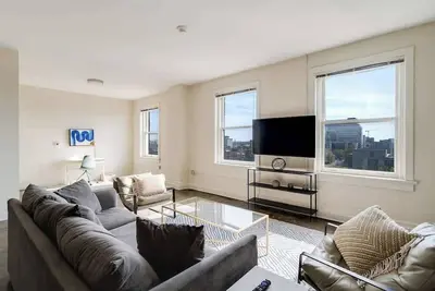 Modern Apartment with King Bed, Historic Building
