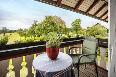 Image de Appartement \"Klosterhof Eggenreute\" avec vue sur les montagnes