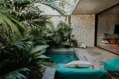 Image de Beautiful 3 bdr Villa, Private Pool. Gym & Co-Work Located at La Veleta, Tulum