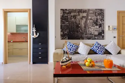 Maison de vacances 'Affaccio Sul Mare Luxury Home' avec vue sur la mer, Wi-Fi et climatisation.
