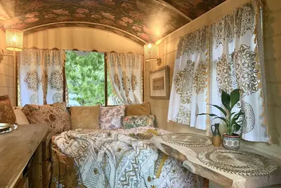 Stay in a gorgeous, vintage, very elegant, warm, cosy & characterful Gypsy Wagon