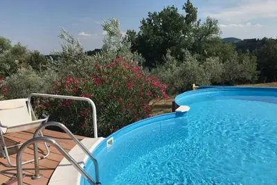 Belle maison de vacances privée avec Wifi, piscine privée, Tv, patio, vue panoramique, parking