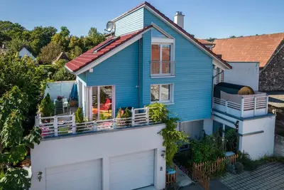 Image de Maison de vacances 'Haus Himmelblick' avec piscine partagée, Wi-Fi et climatisation