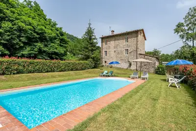 Image de Maison de vacances \"Casa Paola\" avec vue sur les montagnes et piscine privée