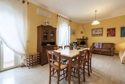 Appartement \"Casa Del Riccio Fronte Mare\" avec vue sur mer, jardin et balcon