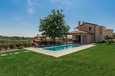 Image de Villa for 4-6 people, pool, loungers, garden, panoramic sea view