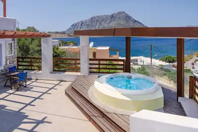 Appartement 'Vasilis Studios Family House' avec vue sur la mer, Wi-Fi et climatisation
