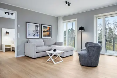 Image de 102 qm Großes, Komfortables Apartment mit Balkon und Zwei Bädern an der Ostsee