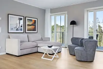 Image de Großes Komfort-apartment auf 102 qm mit Balkon und Zwei Bädern an der Ostsee!