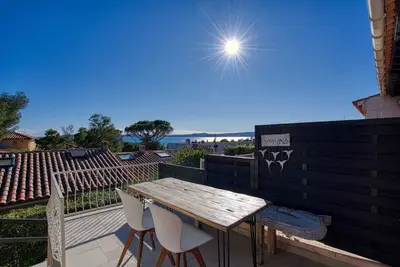 Image de Mas avec vue mer face au  Golfe de St-Tropez