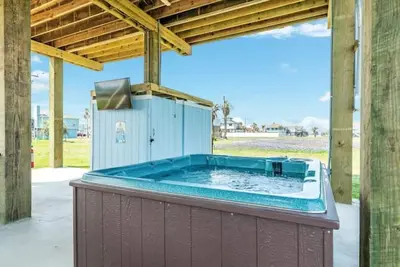 The Breezy Blue House in Treasure Island