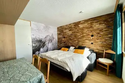 Image de Charmantes 4-Personen-Kabine-Studio in Val Thorens, Ski am Fuß, mit Balkon und schönem Bergblick (Süd)