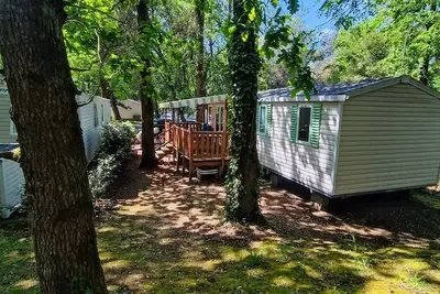 Mobil-home Familial tout confort en Camping****, à 300m de la Plage