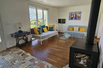 Image de maison de vacances située à 600 mètres de la plage de Pirou