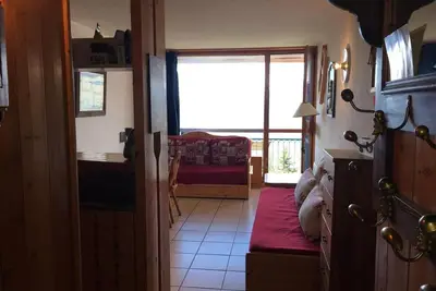 Image de 10m du centre station, 5ème étage, vue vallée, balcon, télévision, 33m², Les Arcs