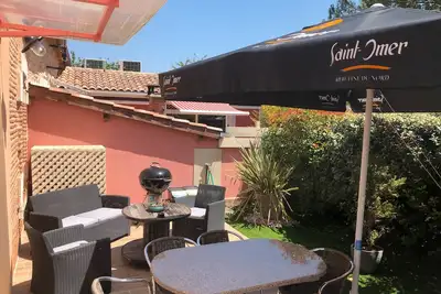 Image de Maison de vacances 'Logement Plages' avec terrasse privée, Wi-Fi et climatisation