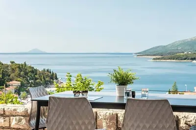 Appartement d'une chambre avec la terrasse et la vue sur le mer Rabac, Labin (A-9670-c)