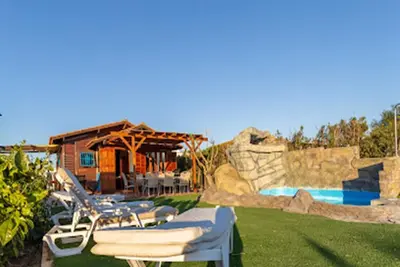 Casa Noray El Palmar- Piscine avec jets d'eau