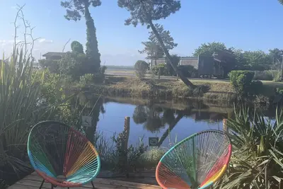 Image de Air-conditioned mobile home for 6/8 people, on the waterfront overlooking the Arcachon basin