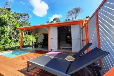 Cottage corail avec piscine privée a 900m de la plage de Grande Anse