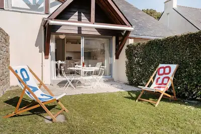 Image de Appartement 3p à Carnac, proche plage, terrasse sud, jardin, 4 pers, 2*, équipements complets
