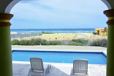 Beautiful home with separate Casita, Ocean Views, Pool, 100 yards to the beach! !