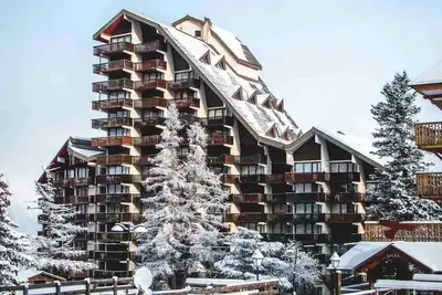 Image de 100m du centre station, 8ème étage, balcon, parking, télévision, casier à ski, 30m², Pra Loup