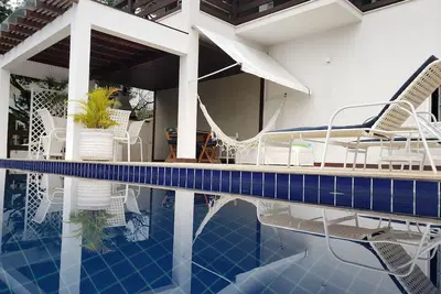 Image de 10 minutes from Geribá beach! Studio with private pool for families