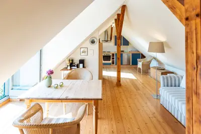 Image de Appartement-Nussspeicher-Vue sur la rivière-Salle de bain privée extérieure