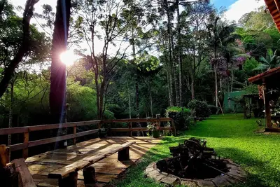 Image de Mountain house with magnificent outdoor area and two wooden chalets