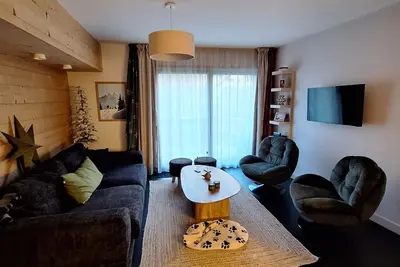 Image de Serre Chevalier, Monêtier, superbe appartement rénové, avec terrasse sur jardin